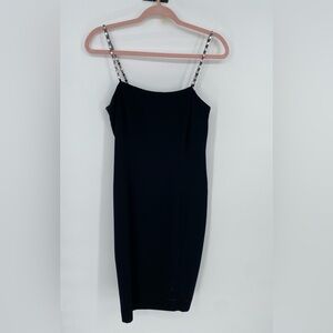 Dana Buchman Chain Strap Black Mini Dress Size 4